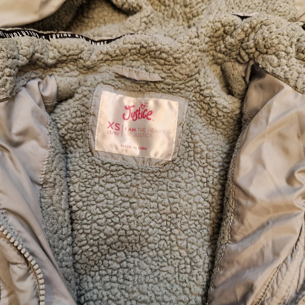 Justice Kids Puffer Jacket With Removable Hood
